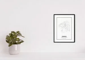 Poster van Shaijk met plattegrond