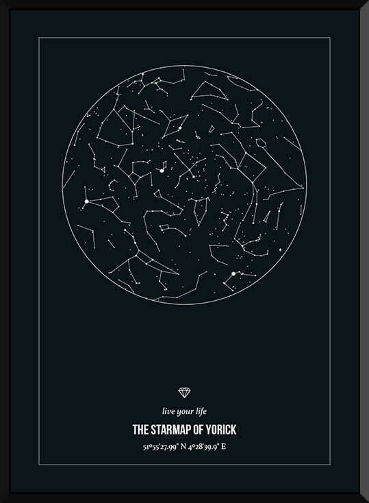 Starmap poster van de Posterkamer