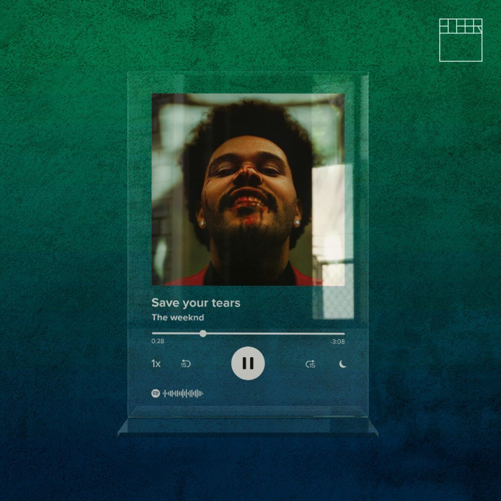 Spotify Glasplaat van the Weeknd