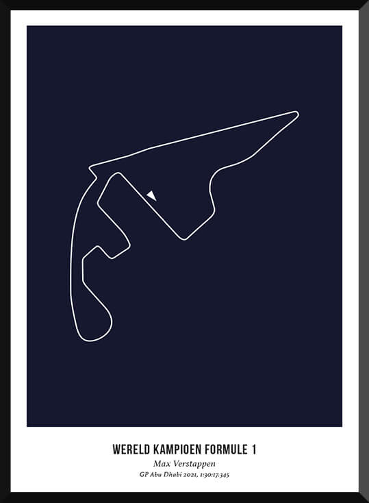 Max Verstappen Abu Dhabi Wereldkampioen poster