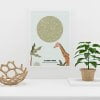 Poster sterrenhemel babykamer geboorte met giraffe